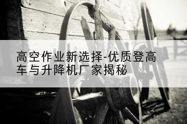 攸县登高车厂家-高空作业新选择-优质登高车与升降机厂家揭秘