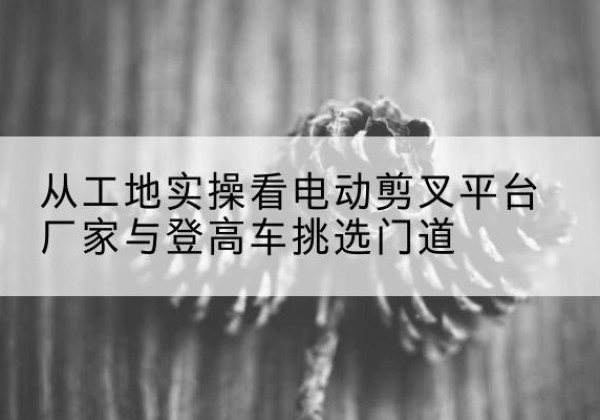 攸县电动剪叉升降平台厂家-从工地实操看电动剪叉平台厂家与登高车挑选门道